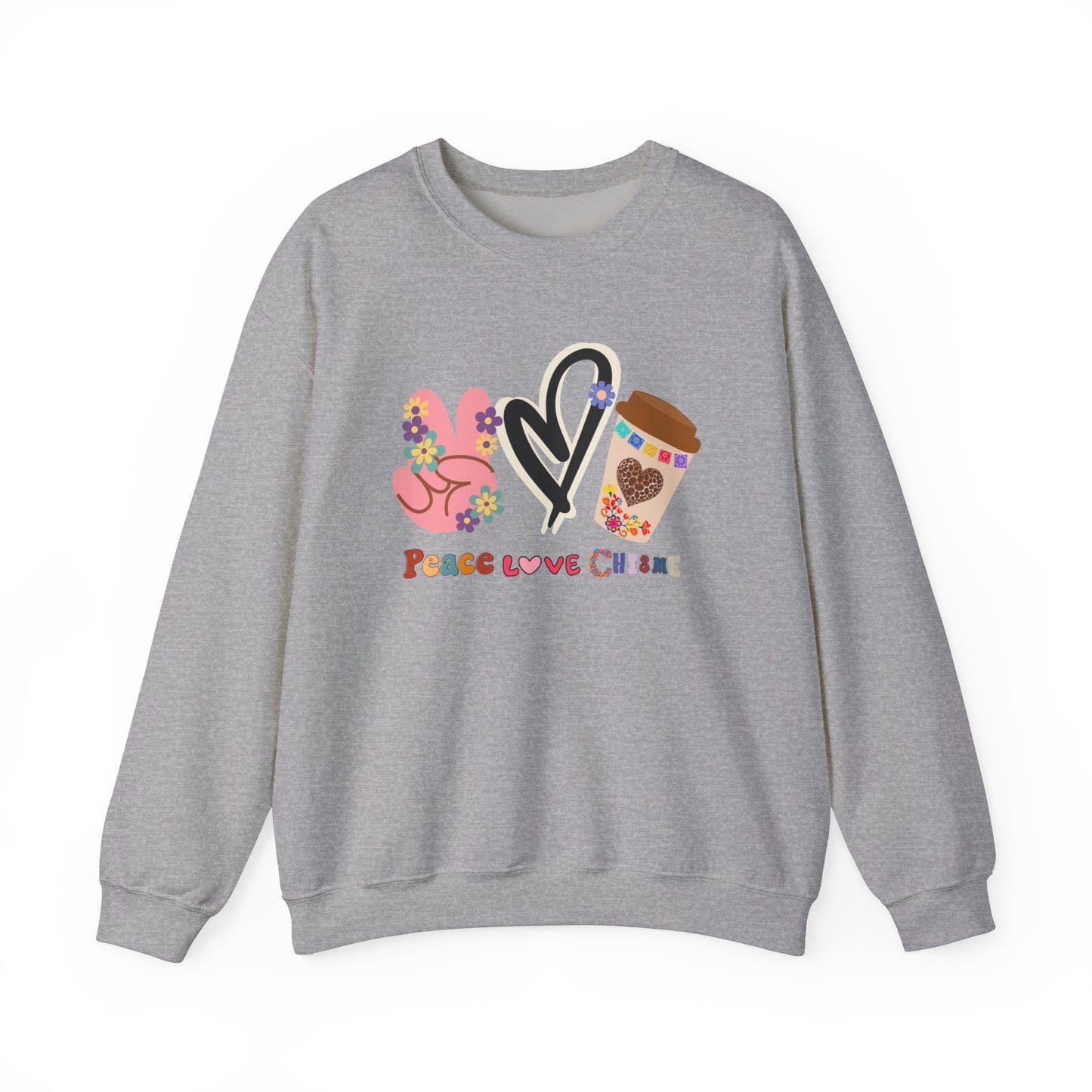 Best Unisex Coffee Sweatshirt That Spreads Peace, Love & Coffee (Chisme) Vibes: Brew & Harmony