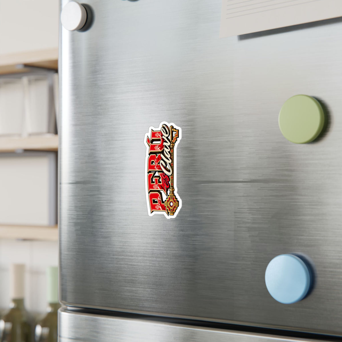 Best Perú es Clave Sticker - Gold Key Andean Vinyl Decal