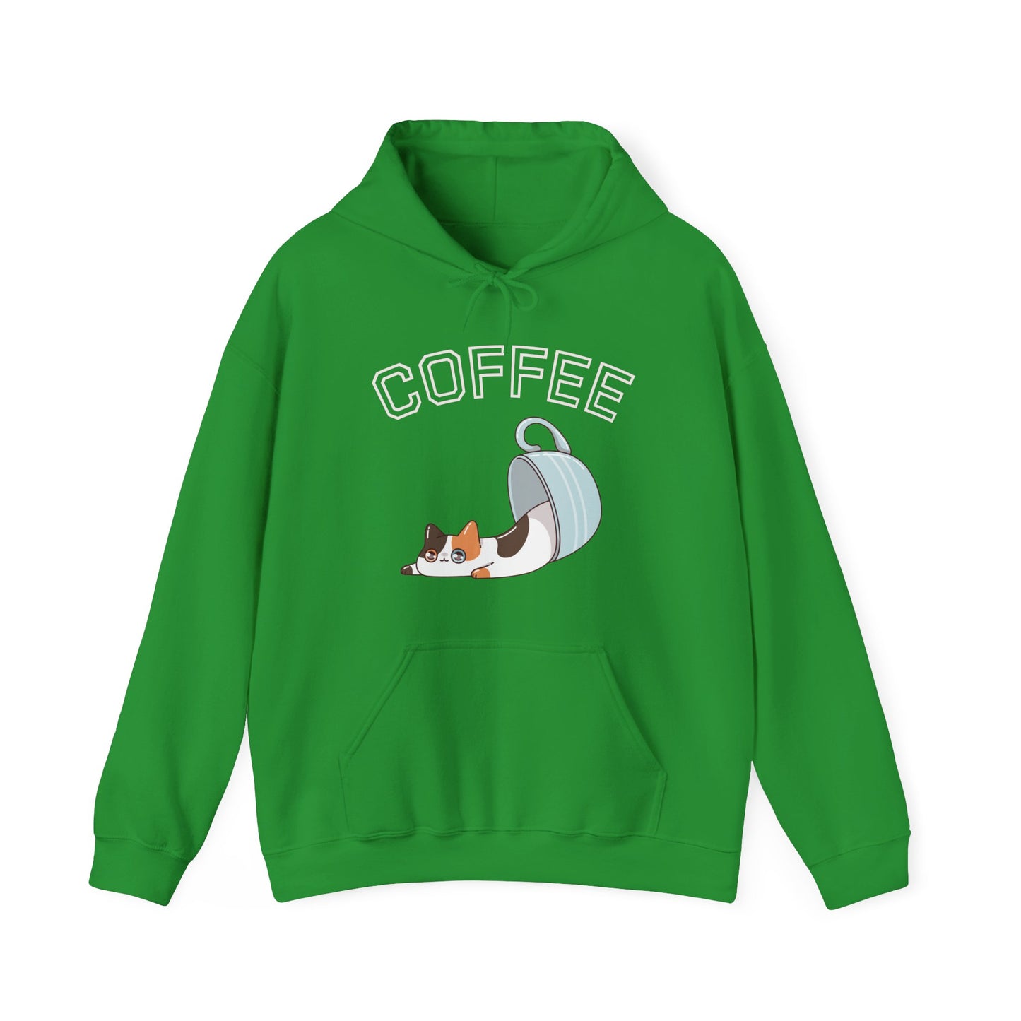 Coffee Cat Hoodie (Unisex) – Cute Cat in Coffee Mug Graphic, Hoodie for Coffee Lovers (USA Only)