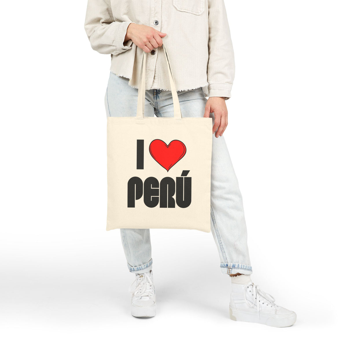 Best Peruvian Canvas Tote Bag "I Love Peru"