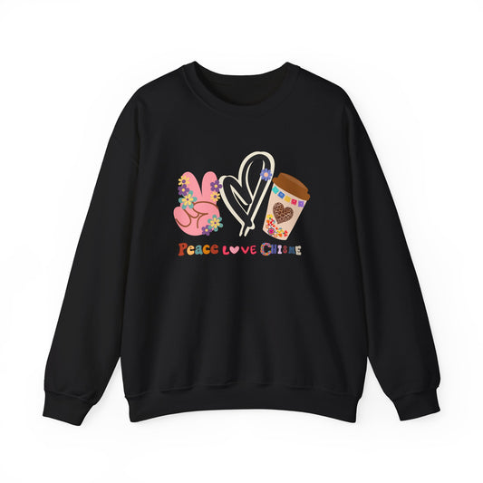 Best Unisex Coffee Sweatshirt That Spreads Peace, Love & Coffee (Chisme) Vibes: Brew & Harmony