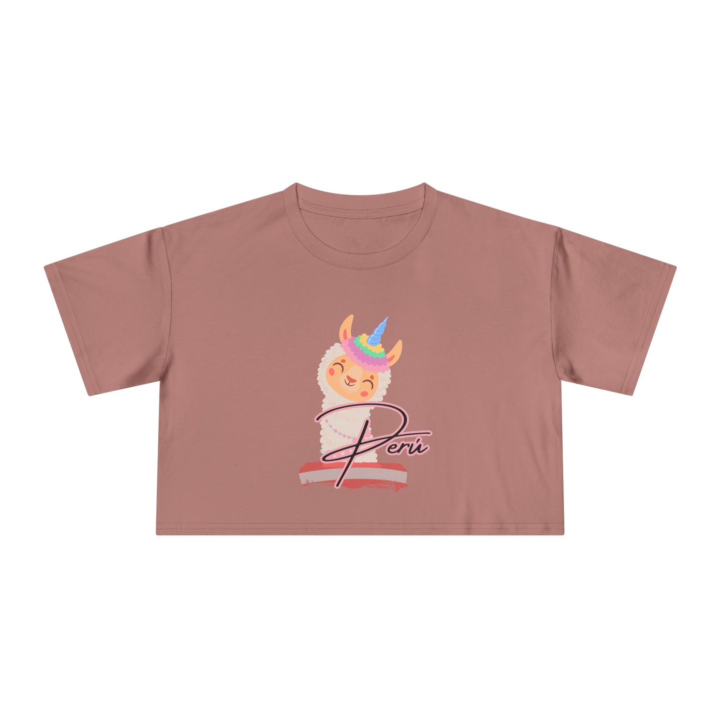 Best Peru Llama Unicorn Crop Top | Peruvian Gift USA