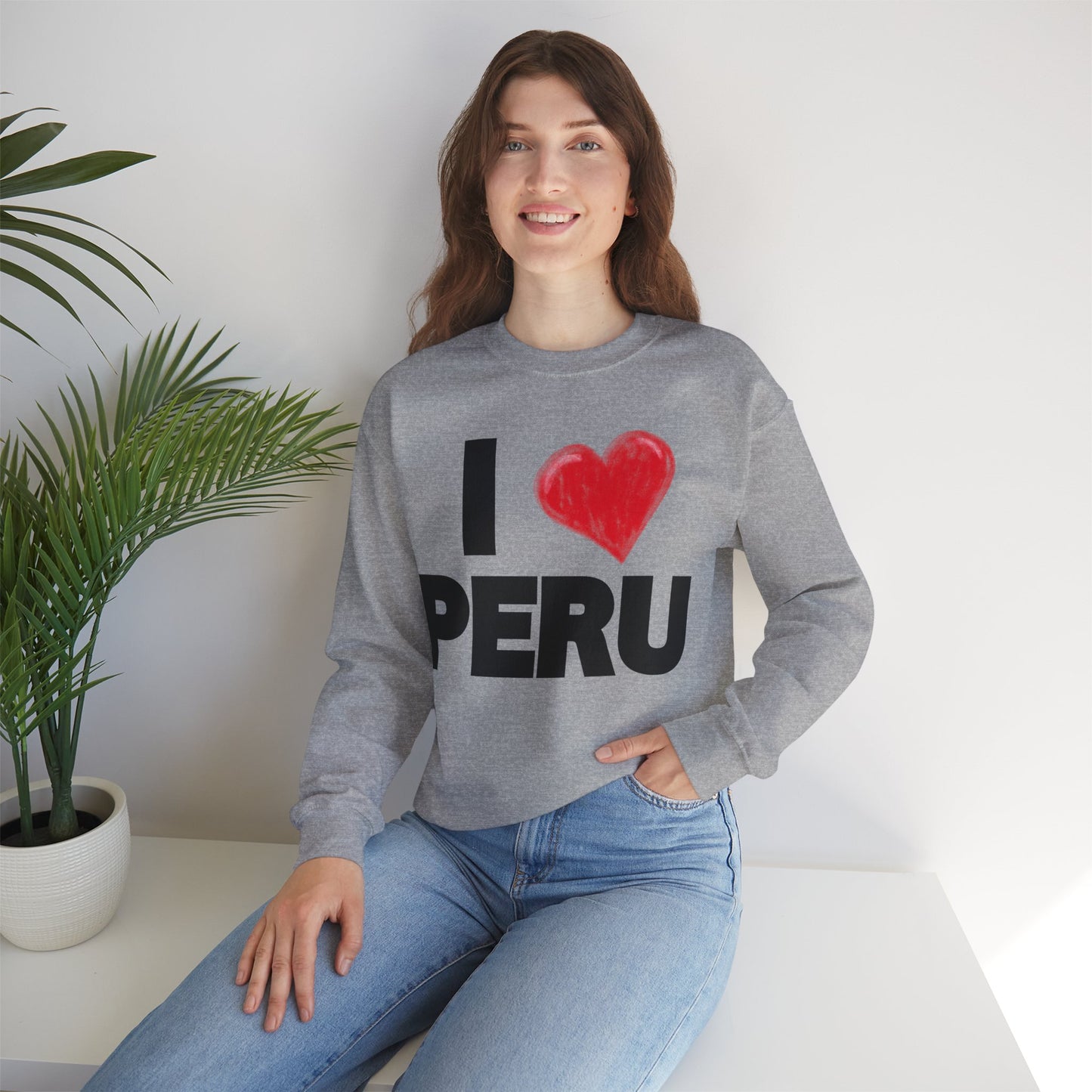 Best Unisex Sweatshirt Peruvian Inspired "I Love Peru"