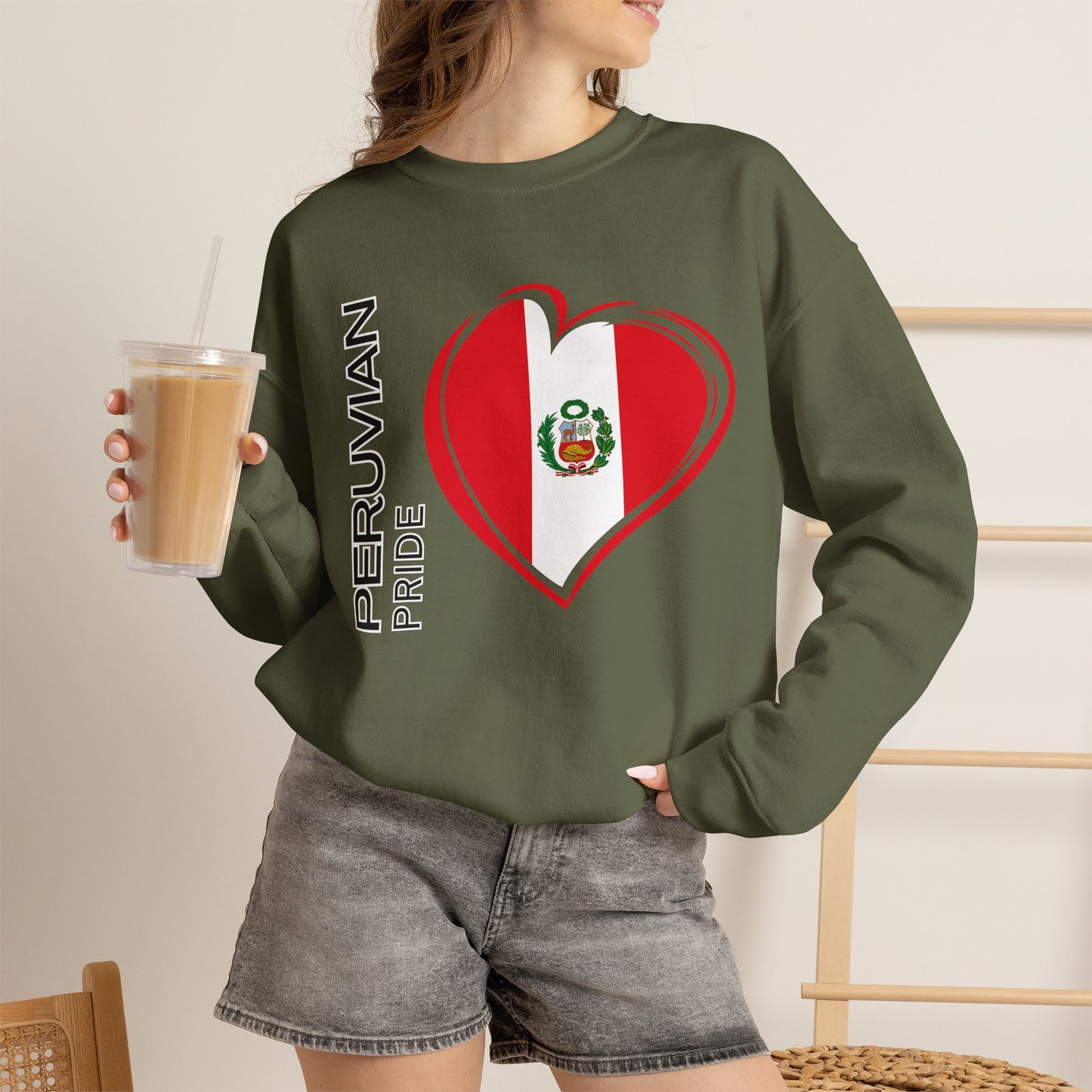 Best Peruvian Unisex Sweatshirt "Peruvian Pride Heart"