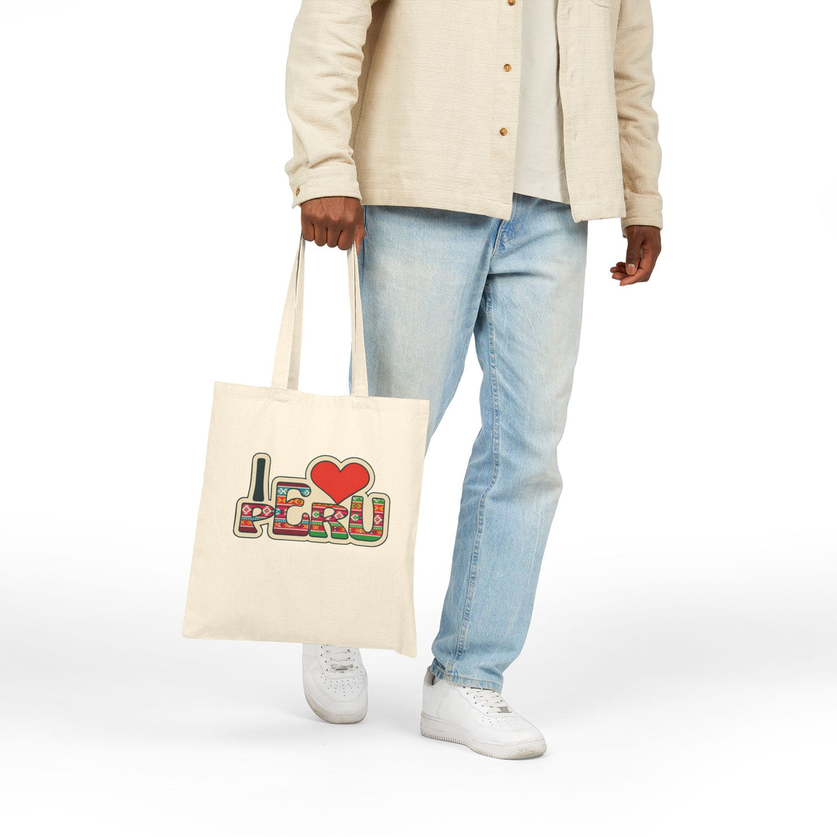 Best I Love Peru Canvas Tote Bag - Textile