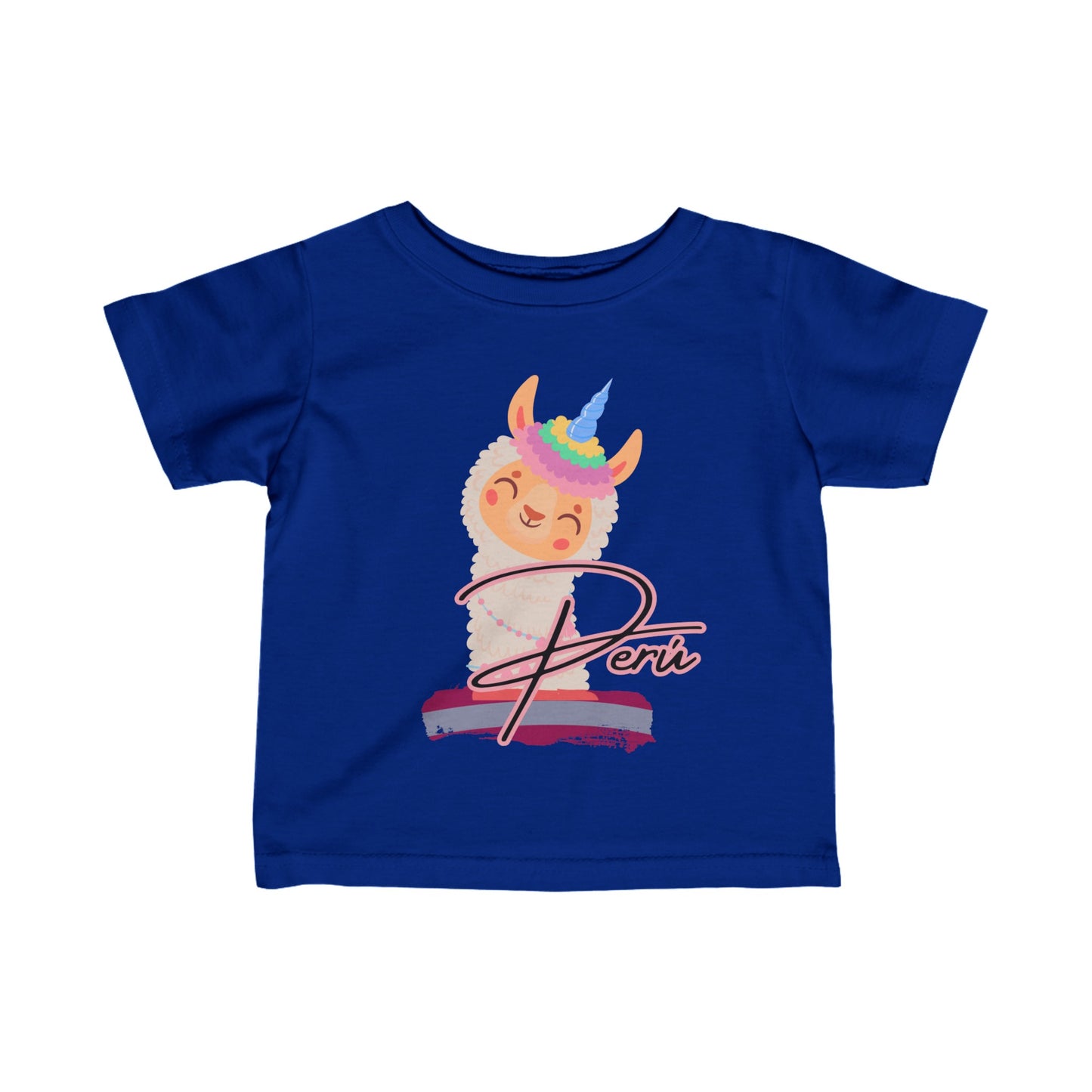 Best Peruvian Infant Fine Jersey Tee "Peru Lama Rainbow"