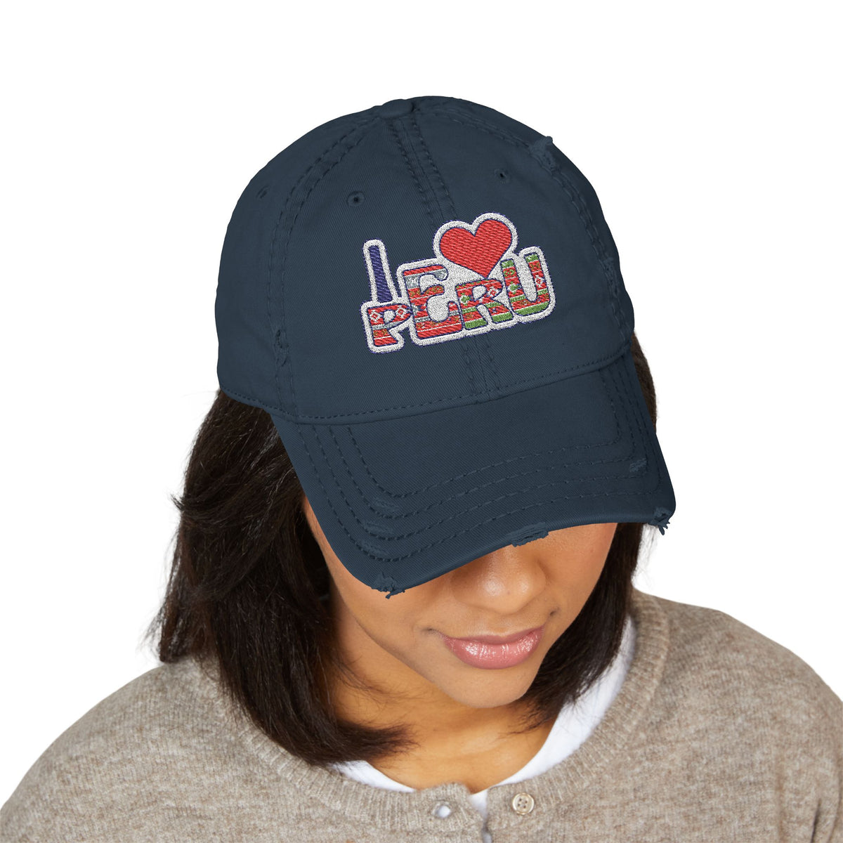 Best I Love Peru Embroidered Hat in the USA