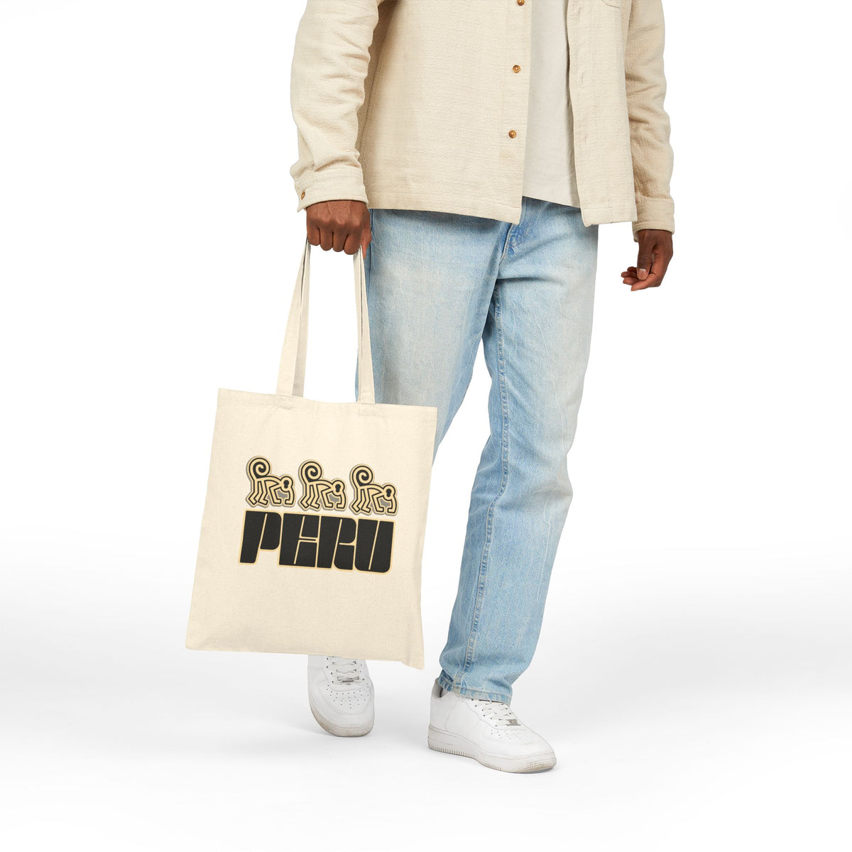 Best Peru Nazca Monkey Canvas Tote Bag