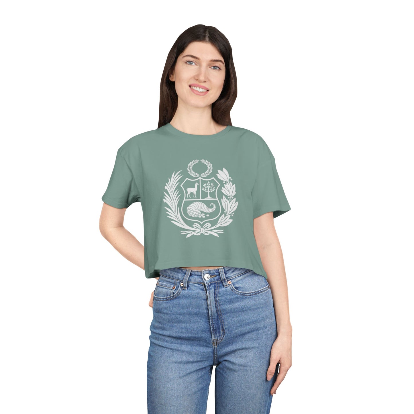 Best Peru Coat of Arms Crop Top | Peruvian Gift USA