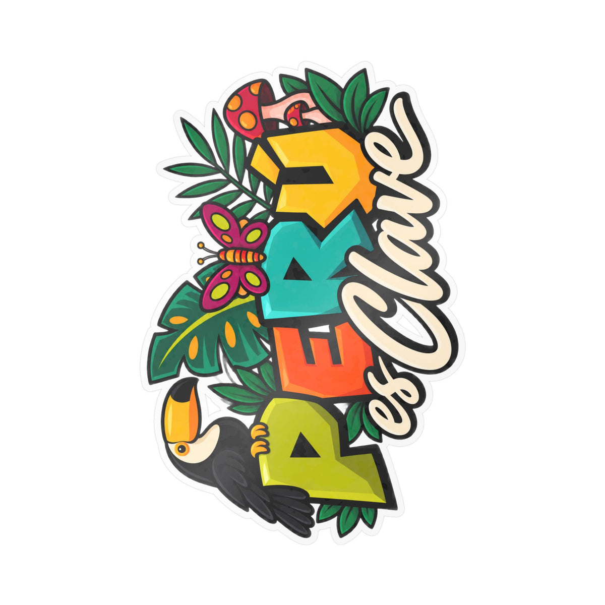 Best Perú es Clave Sticker - Amazon Toucan Jungle Decal