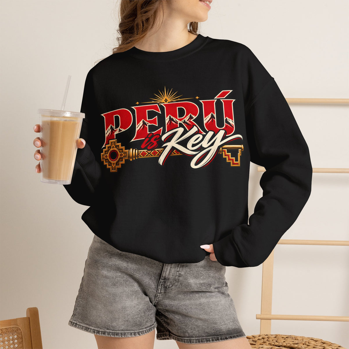 Best Peru is Key Sweatshirt - Golden Sun Andes Crewneck