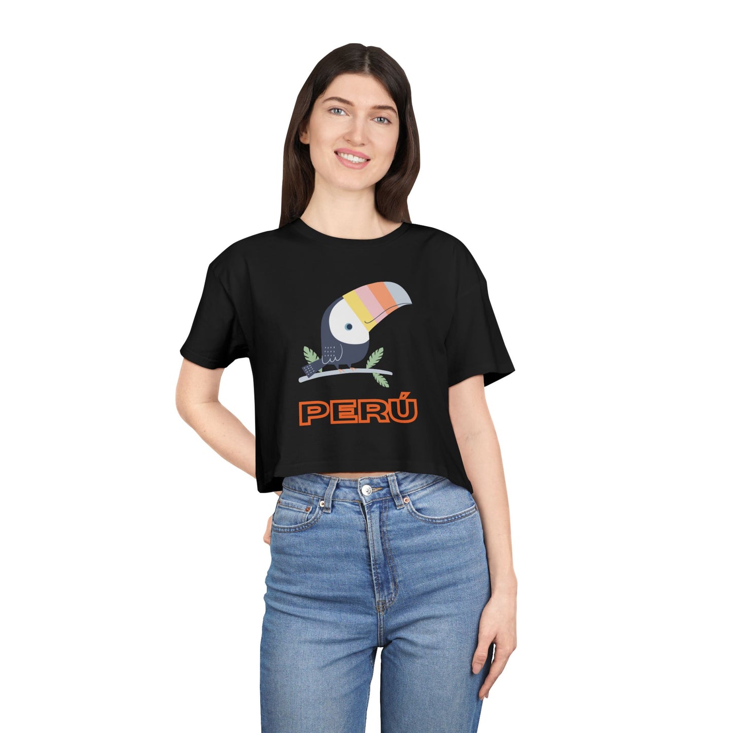 Best Peru Toucan Crop Top Bold Design | Peruvian Gift USA
