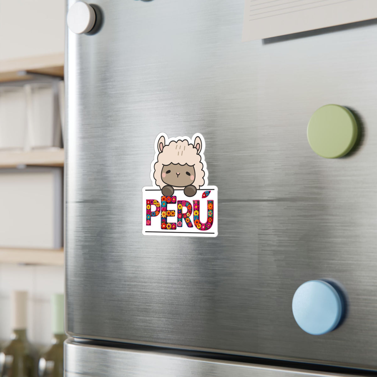 Best Peru Floral Llama Sticker - Vinyl Decal