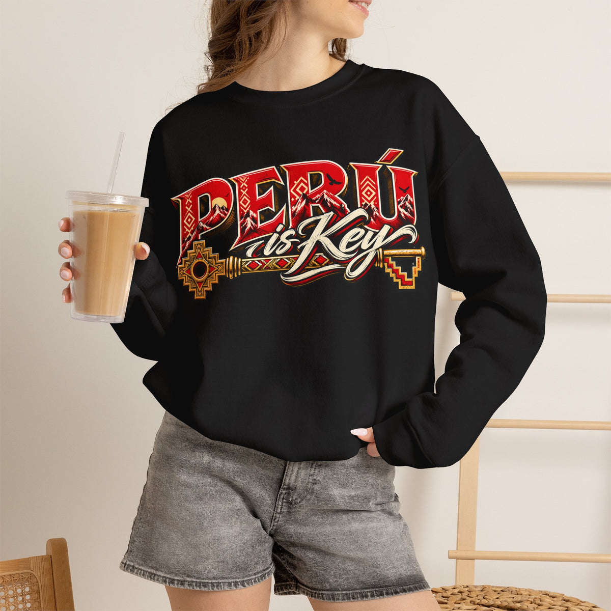 Best Peru is Key Sweatshirt - Andes Sun & Condor Crewneck