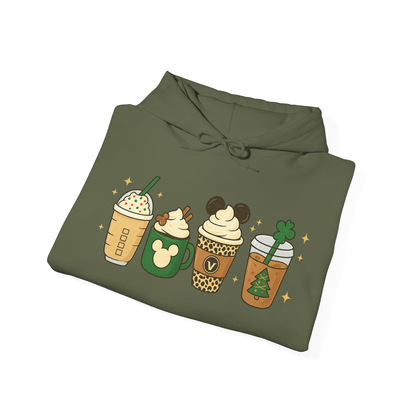 Seasonal Coffee Cups Hoodie USA ☕✨ – Unisex Coffee Hoodie for Every Occasion