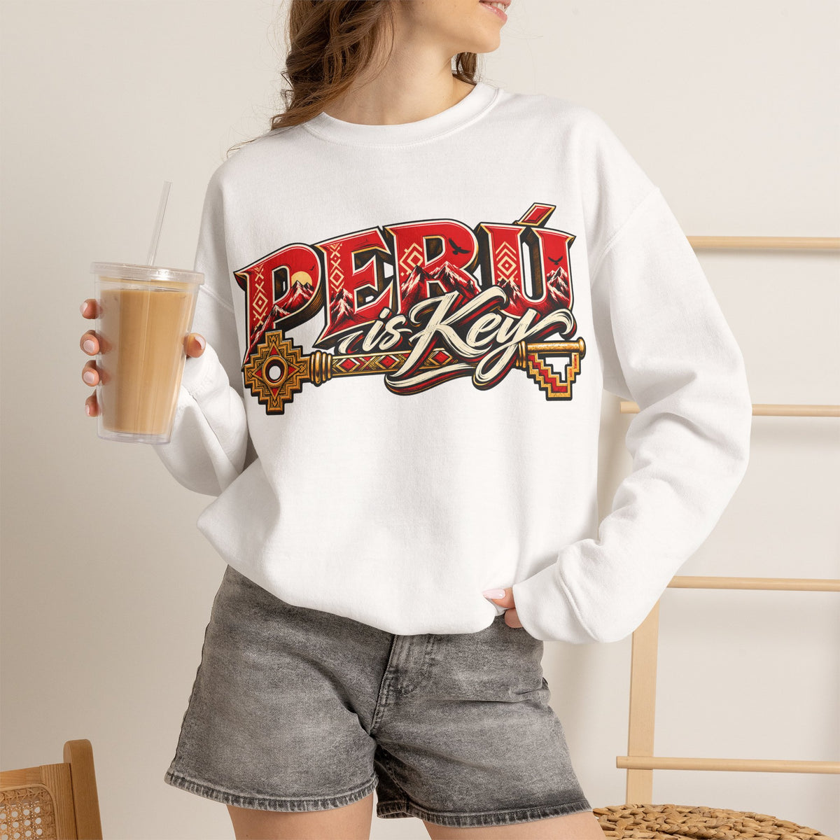 Best Peru is Key Sweatshirt - Andes Sun & Condor Crewneck