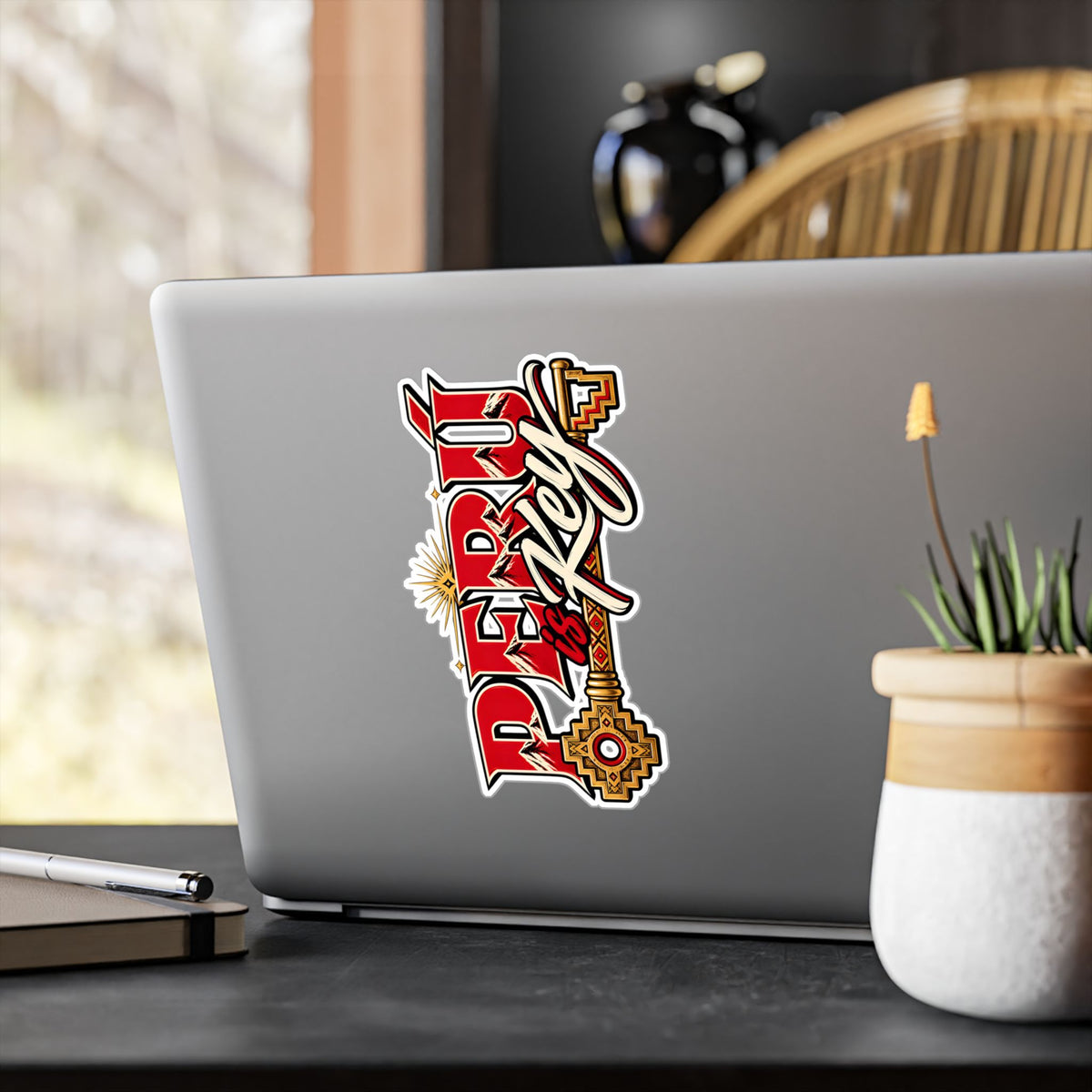 Best Peru is Key Sticker - Golden Sun Chakana Vinyl Decal