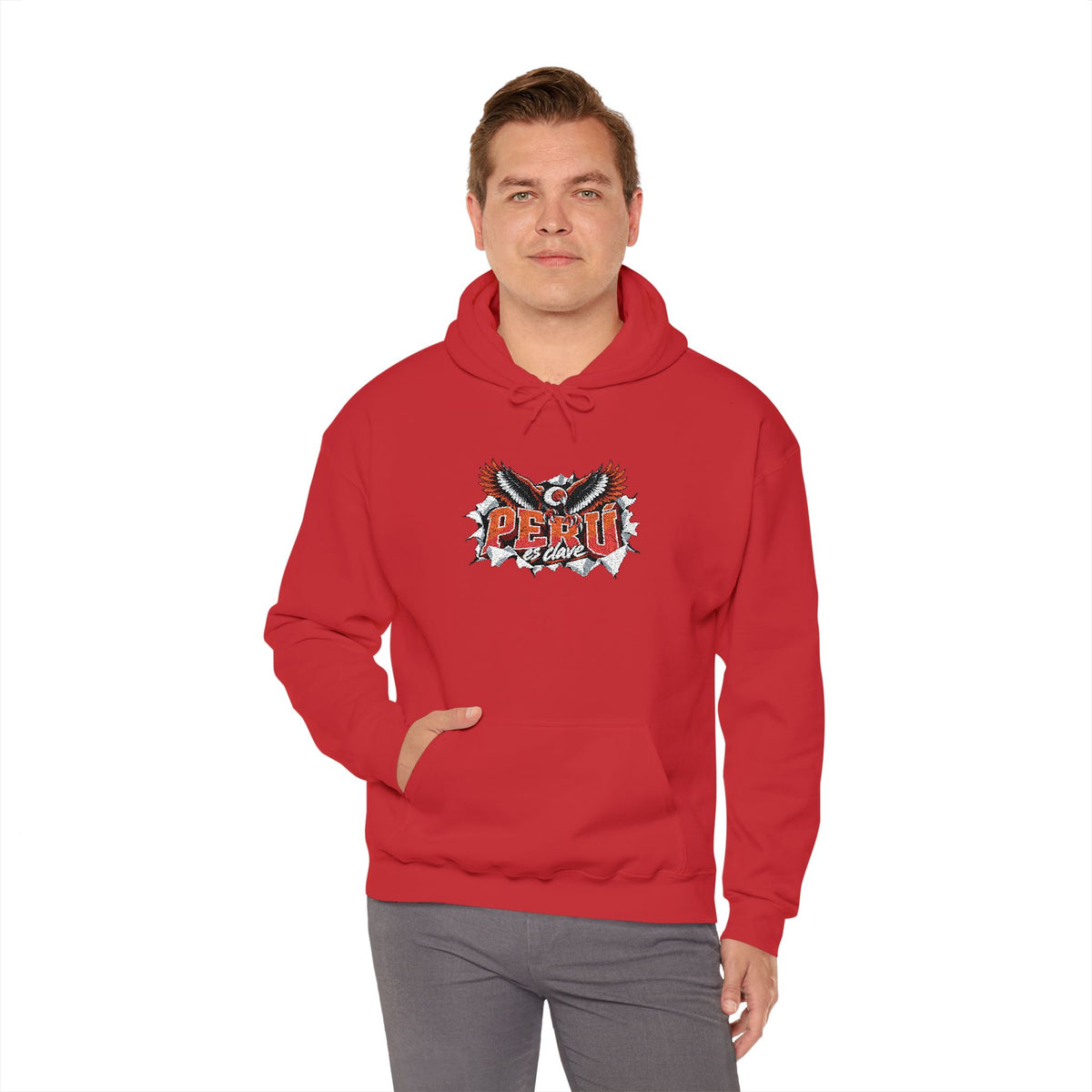Best Perú es Clave Condor Hoodie - Embroidered Andean Gift