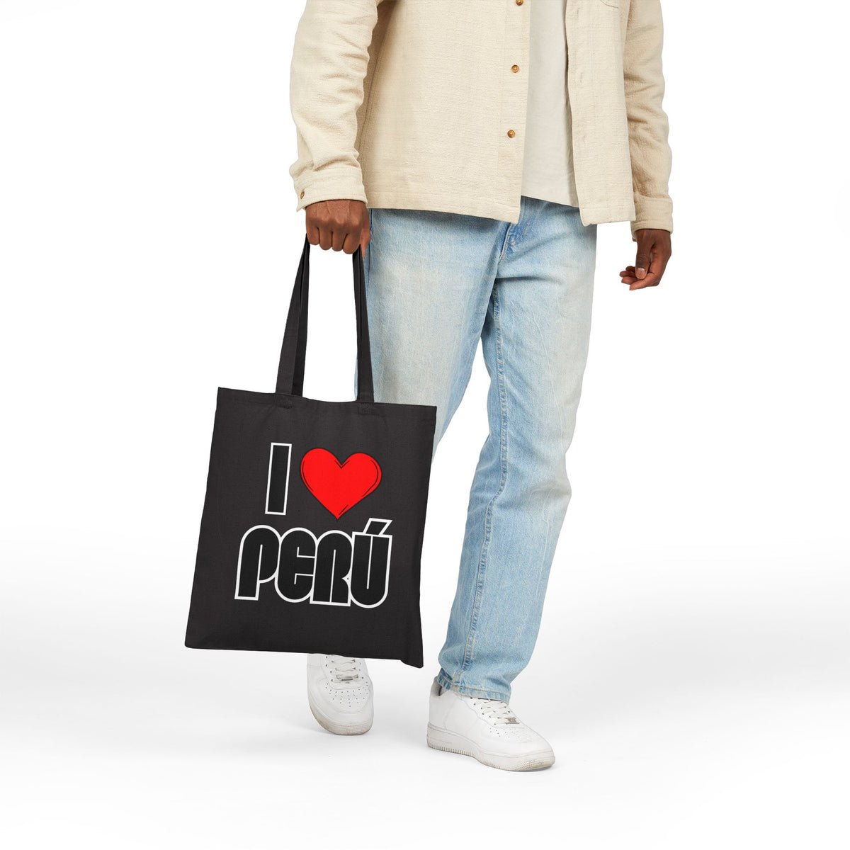 Best Peruvian Canvas Tote Bag "I Love Peru"
