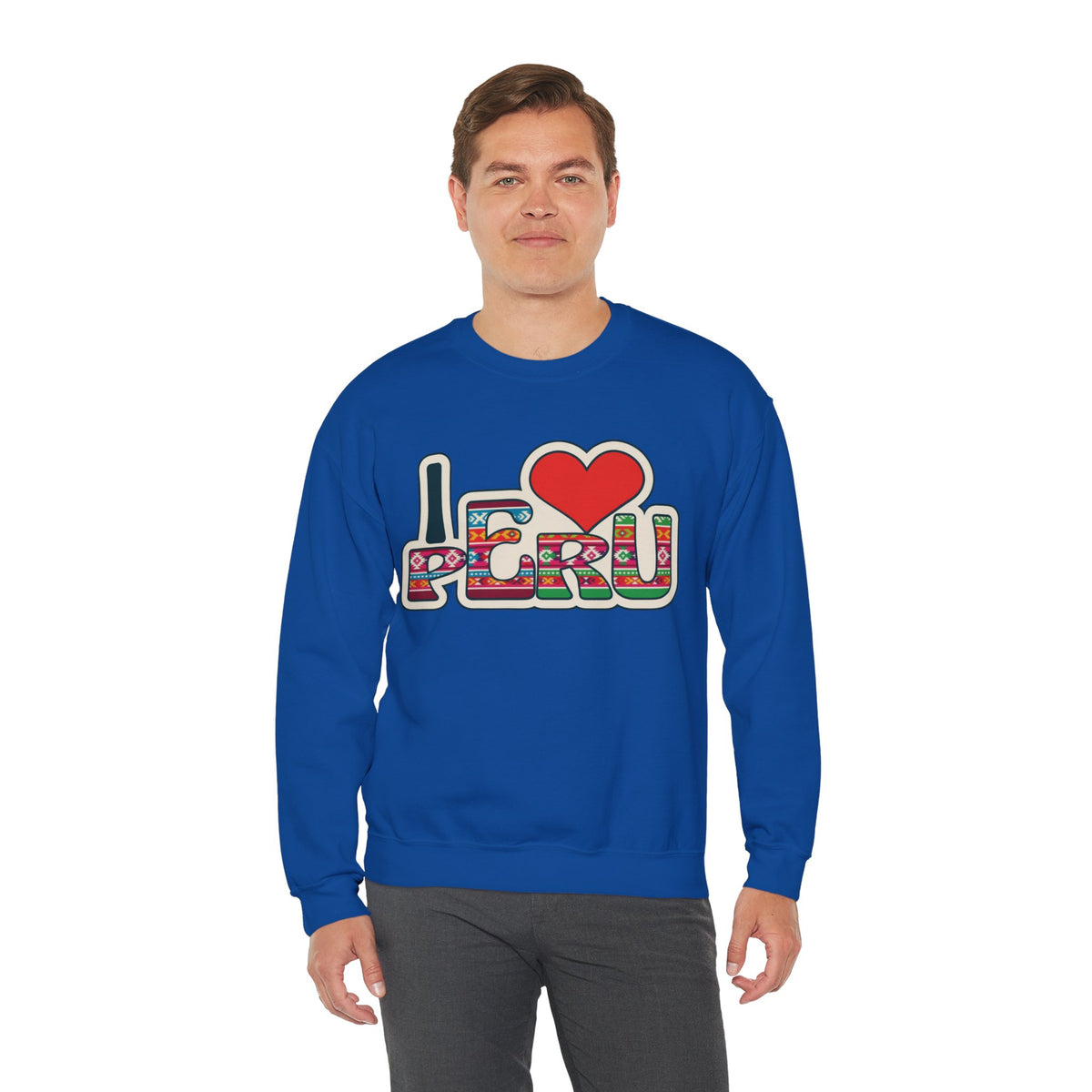 Best I Love Peru Sweatshirt - Andean Textile Crewneck Gift