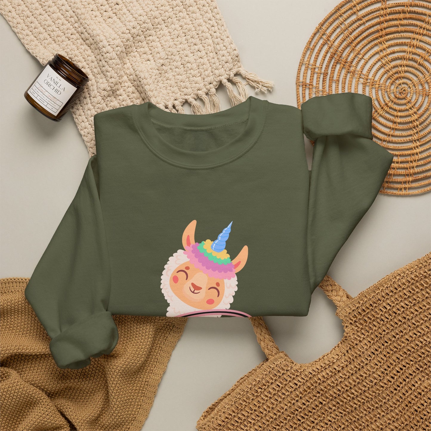 Best Peruvian Unisex Sweatshirt "Llama Unicorn"