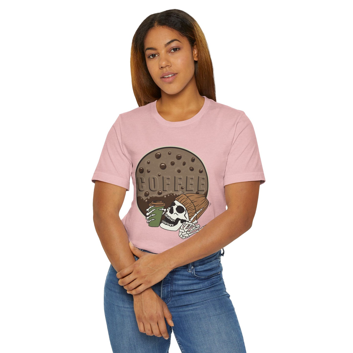 Coffee Skeleton T-Shirt – Cool Skull Graphic Tee for Coffee Lovers (USA Only)