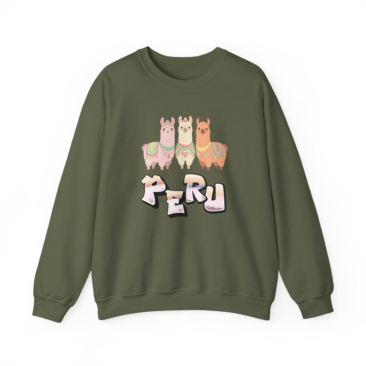 Best Pastel Llama Peru Sweatshirt - Cute Llamas Crewneck