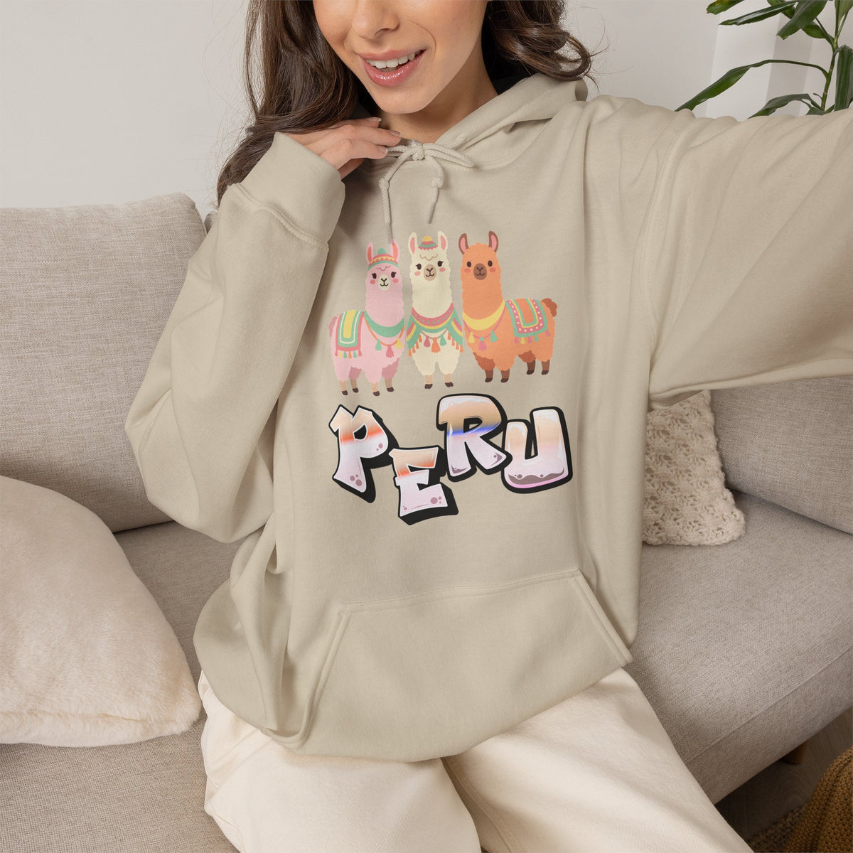 Best Peru Three Llamas Hoodie - Peruvian Pullover