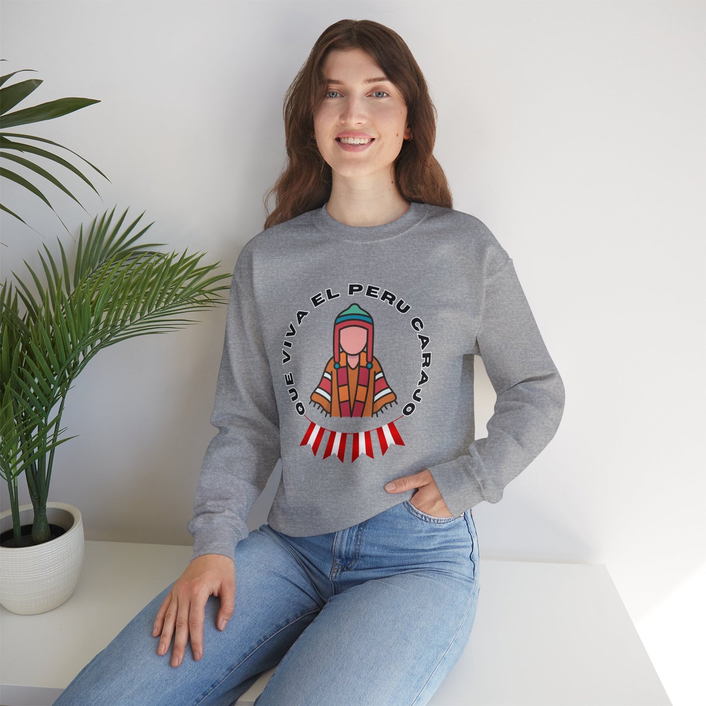 Best Peruvian Unisex Sweatshirt "Que Viva El PERU Carajo"