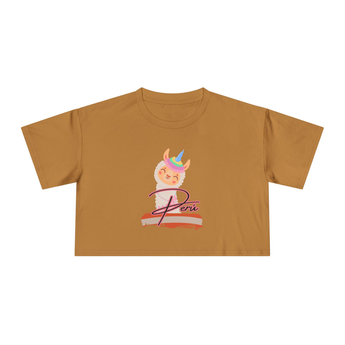 Best Peru Llama Unicorn Crop Top | Peruvian Gift USA
