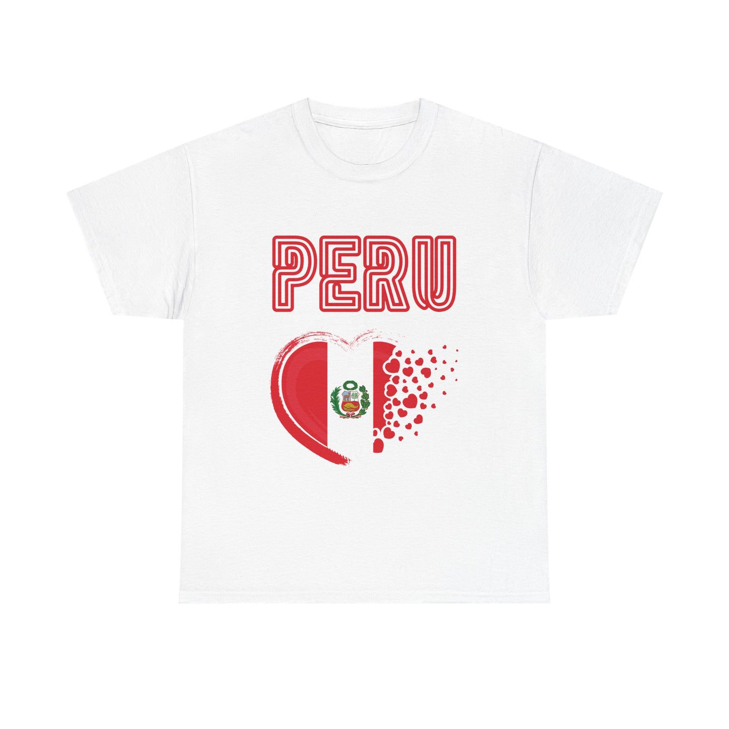 Best Peru Heart Flag T-Shirt - Peruvian Pride Tee