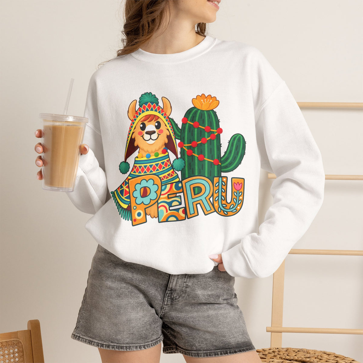 Best Peru Llama Sweatshirt - Cozy Peruvian Crewneck Gift