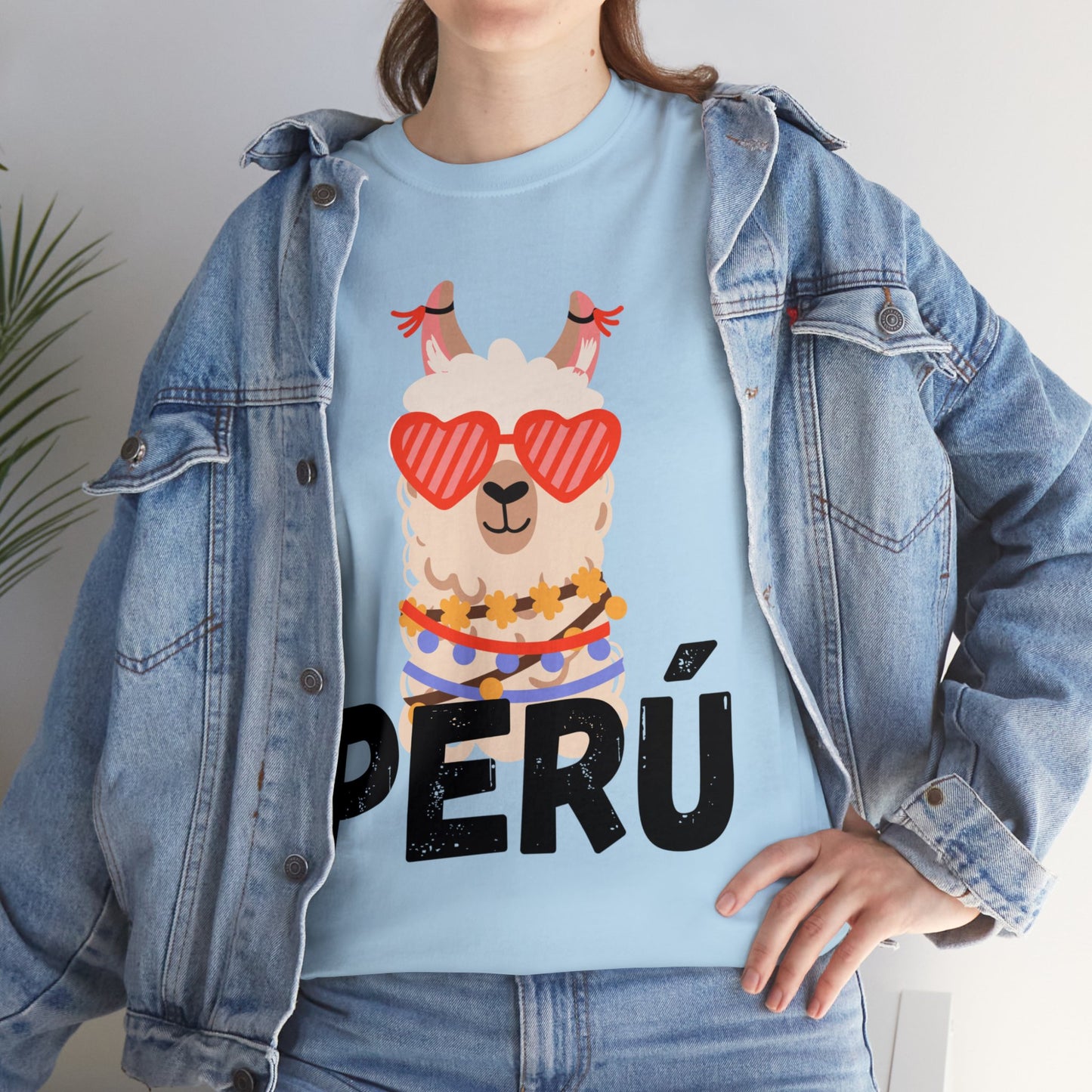 Peruvian Unisex T-Shirt "Llama Elegance"