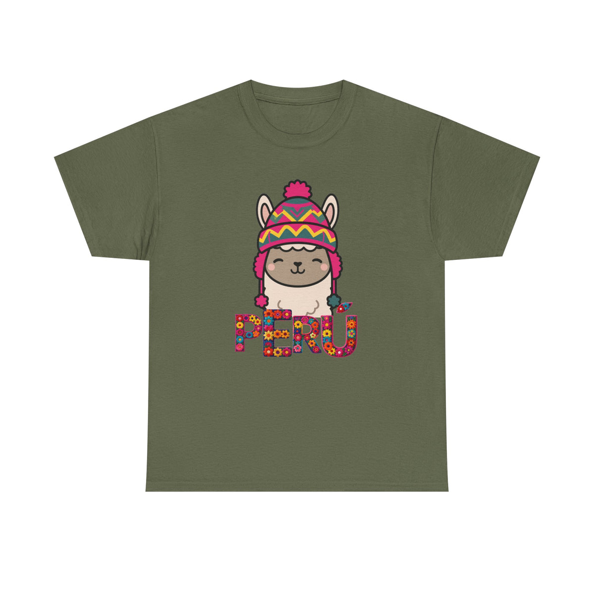 Best Peru Chullo Llama T-Shirt USA Unisex Andean Pride Tee