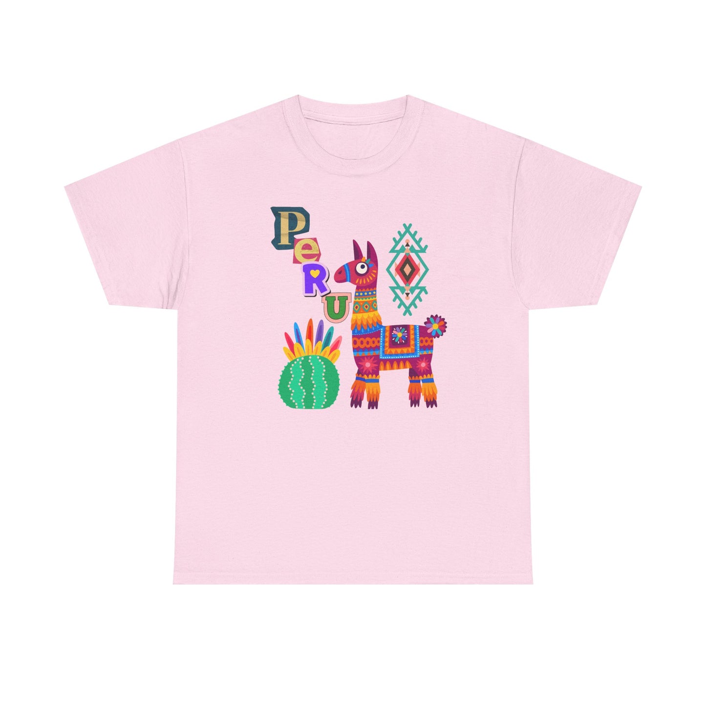Best Peruvian Llama T-Shirt USA Colorful Peru Pride Unisex Te