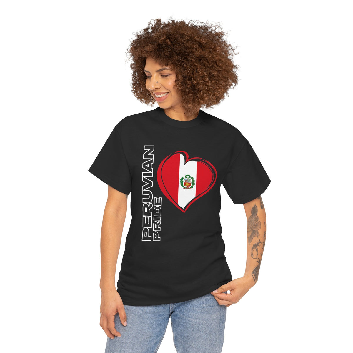 Best Peruvian Pride T-Shirt USA Unisex Flag Heart Tee