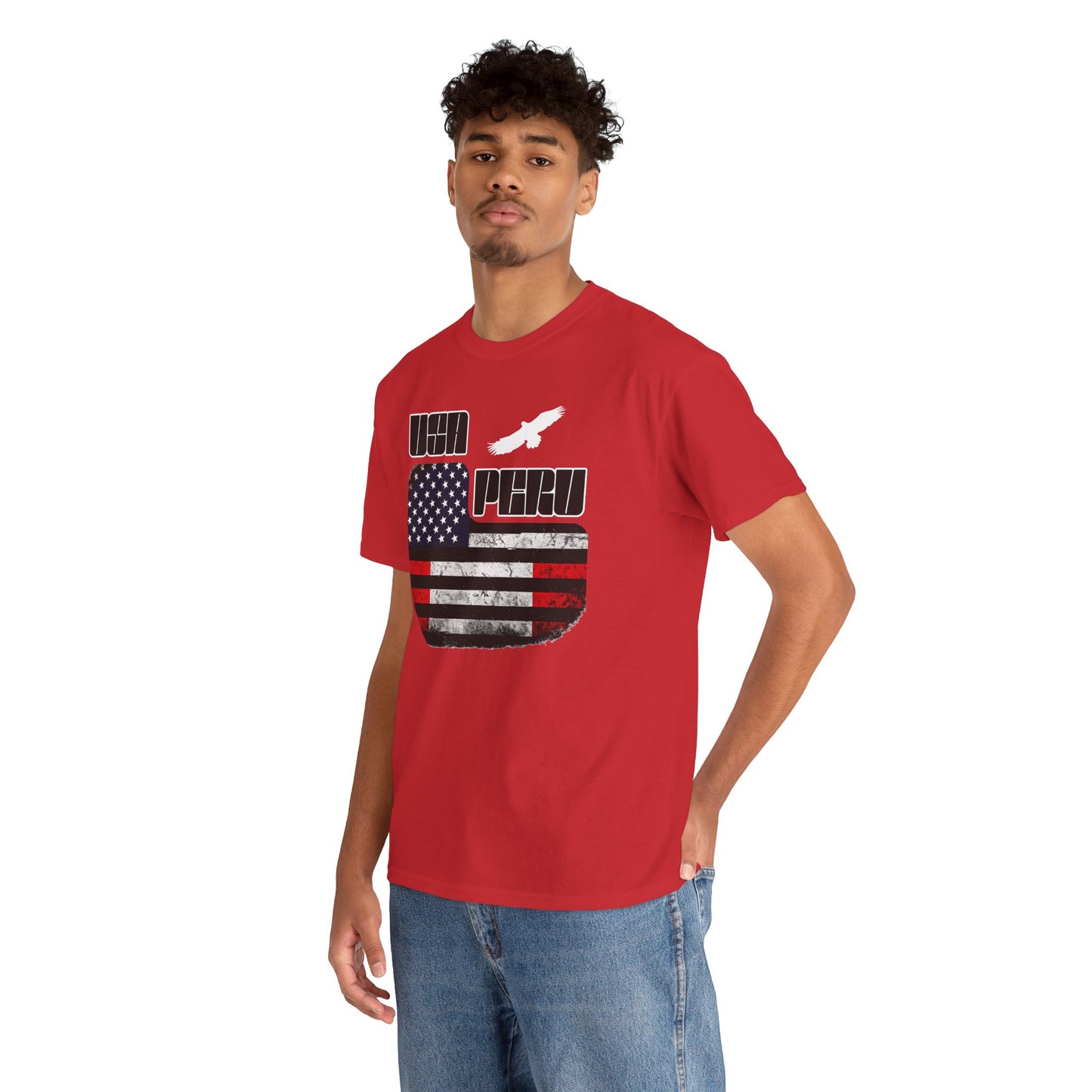 Best USA Peru Flag T-Shirt - Peruvian American Tee
