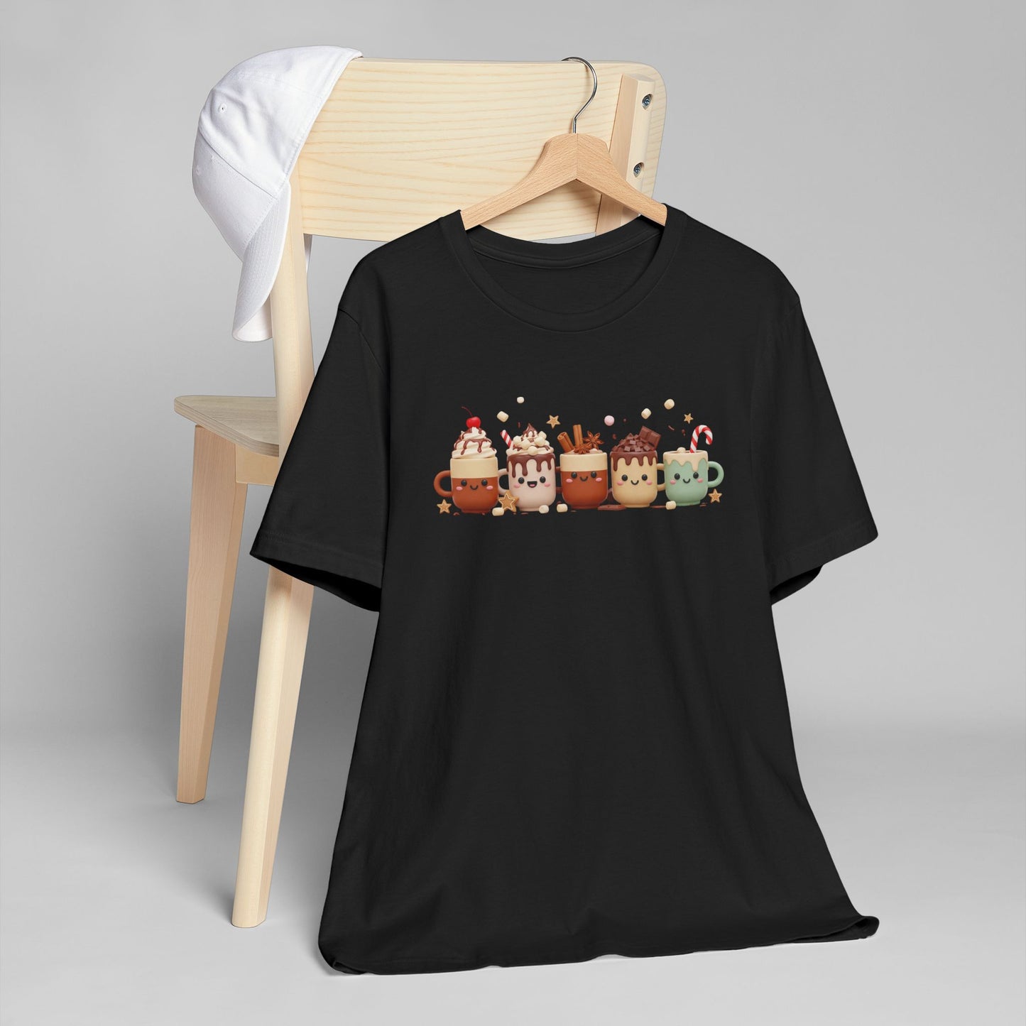 🍫☕ Cute Holiday Cocoa Mugs T-Shirt USA | Festive Coffee Tee