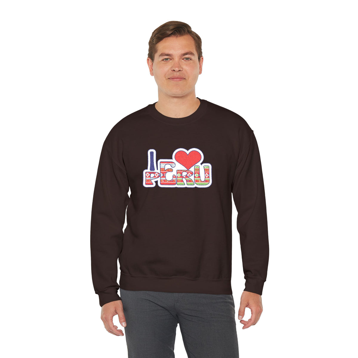 Best I Love Peru Embroidered Sweatshirt USA