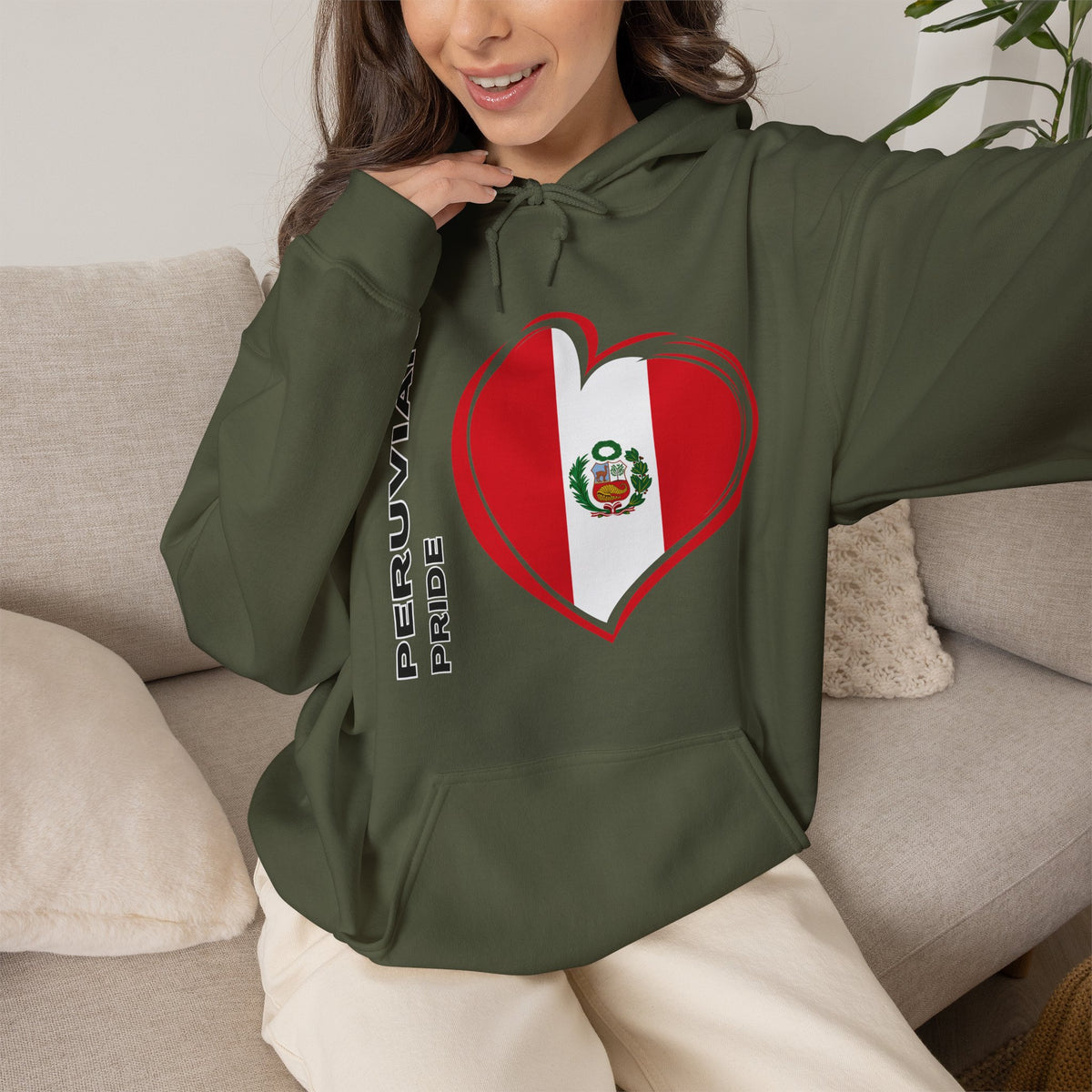 Best Peruvian Pride Hoodie - Peru Flag Heart Gift, Unisex