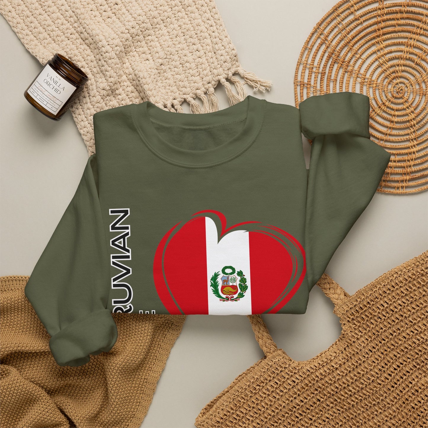Best Peruvian Unisex Sweatshirt "Peruvian Pride Heart"