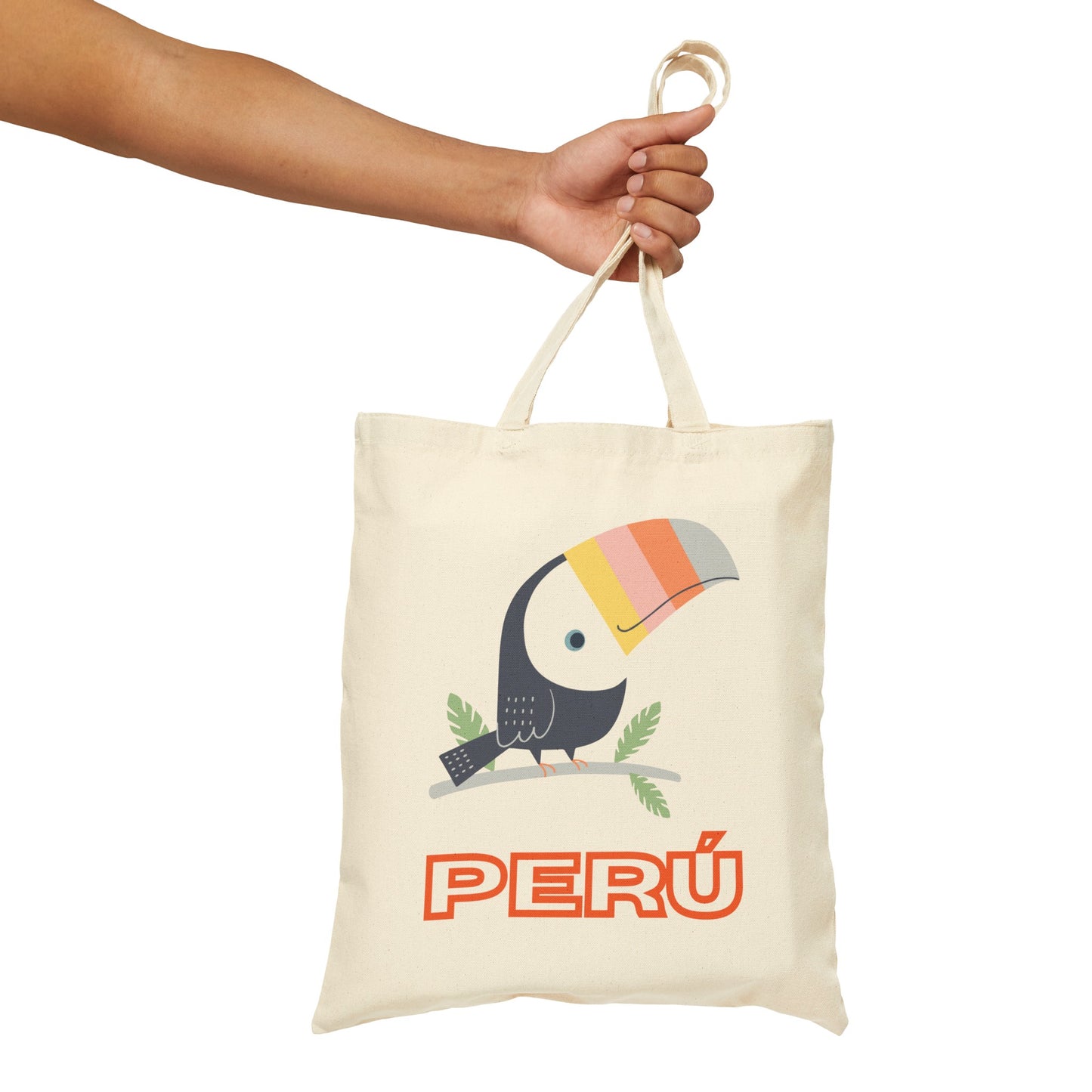 Peruvian Cotton Canvas Tote Bag "Peru Selva"