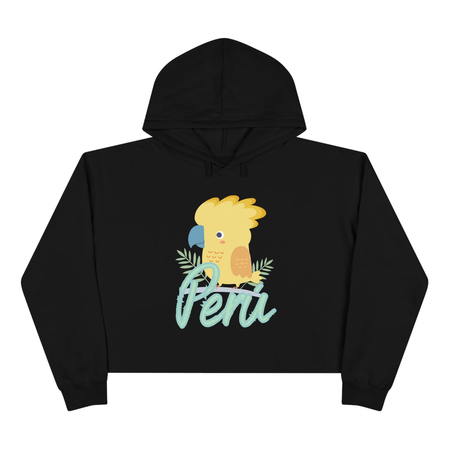 Peruvian Crop Hoodie "Gallito de La Rocas"