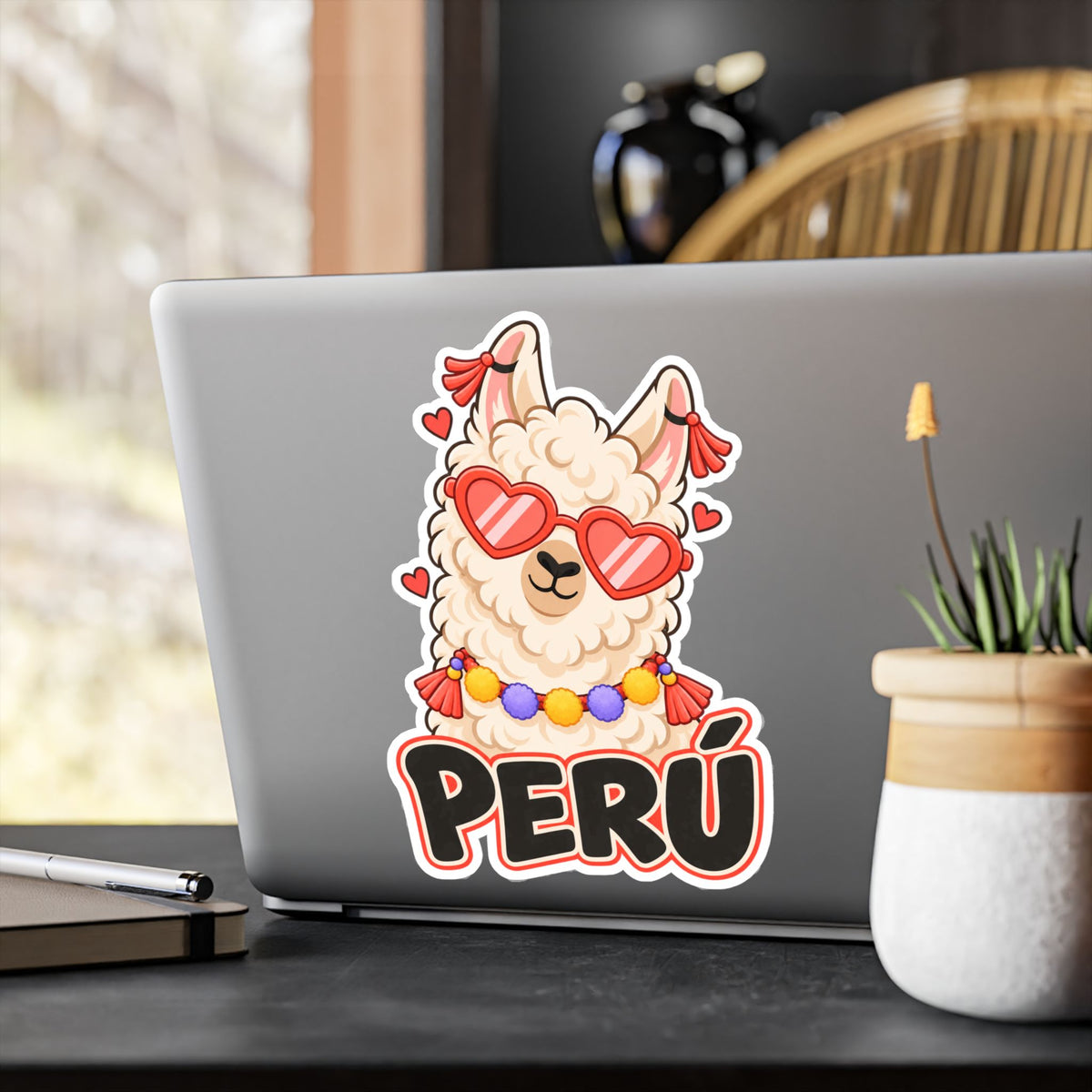 Best Cool Llama Peru Sticker - Heart Sunglasses Llama Decal