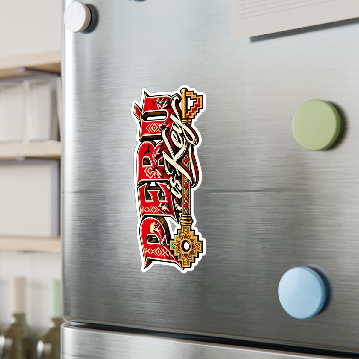 Best Peru is Key Sticker - Gold Key Andes Vinyl Decal