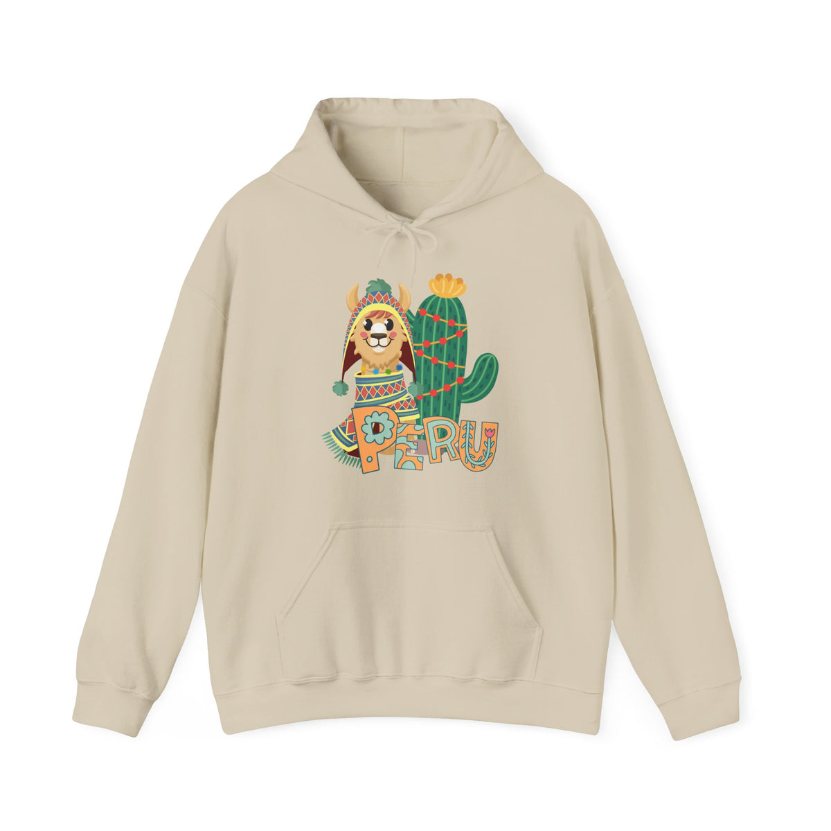 Best Peru Llama Cactus Hoodie - Peruvian Pullover
