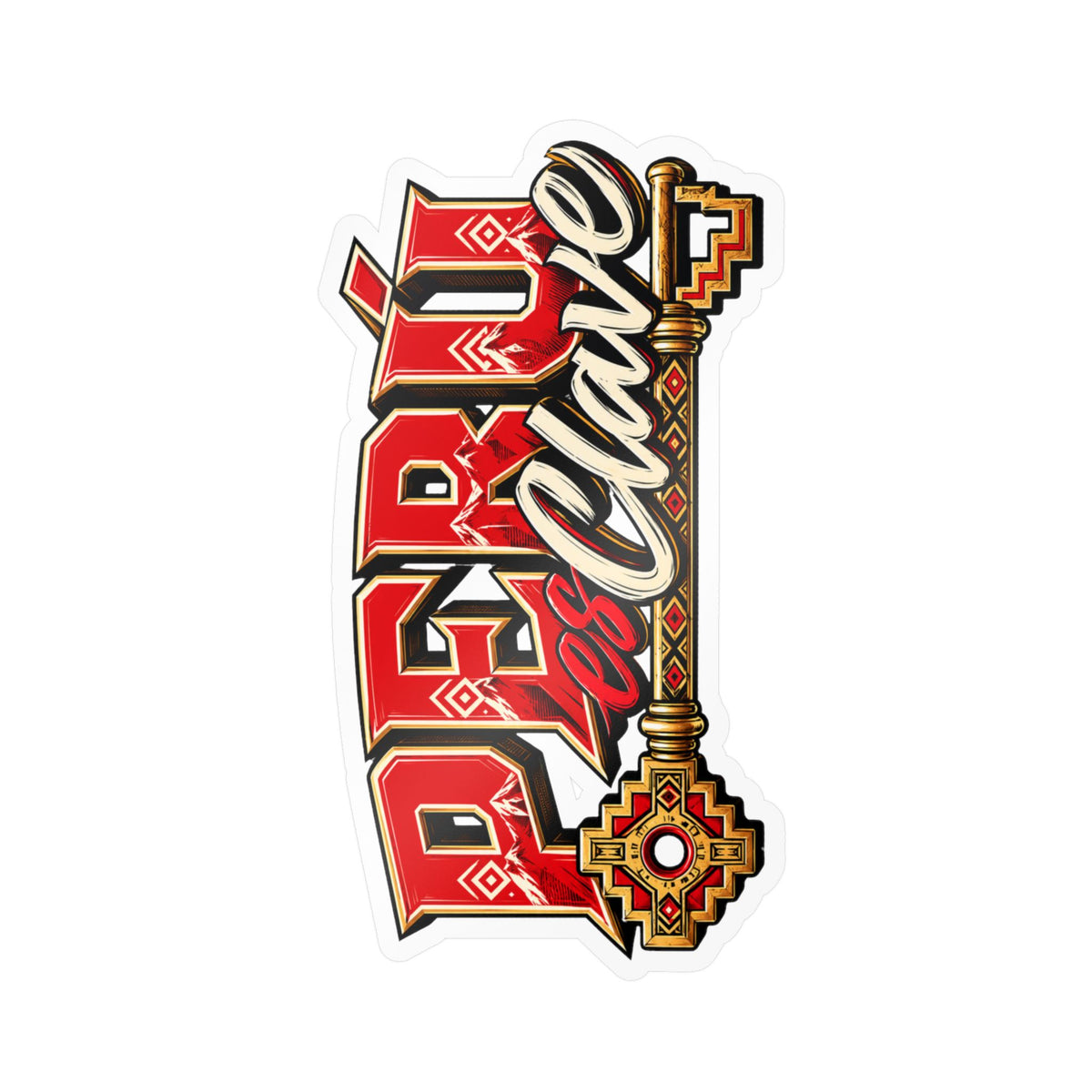 Best Perú es Clave Sticker - Gold Key Andean Vinyl Decal