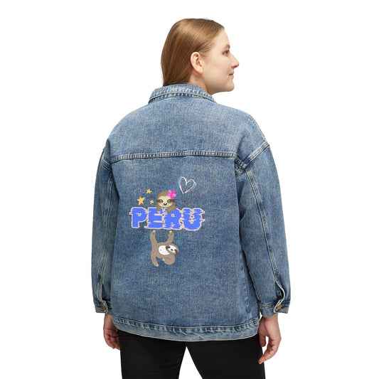 Best Peruvian Women's Denim Jacket "PERU Jungle Love"