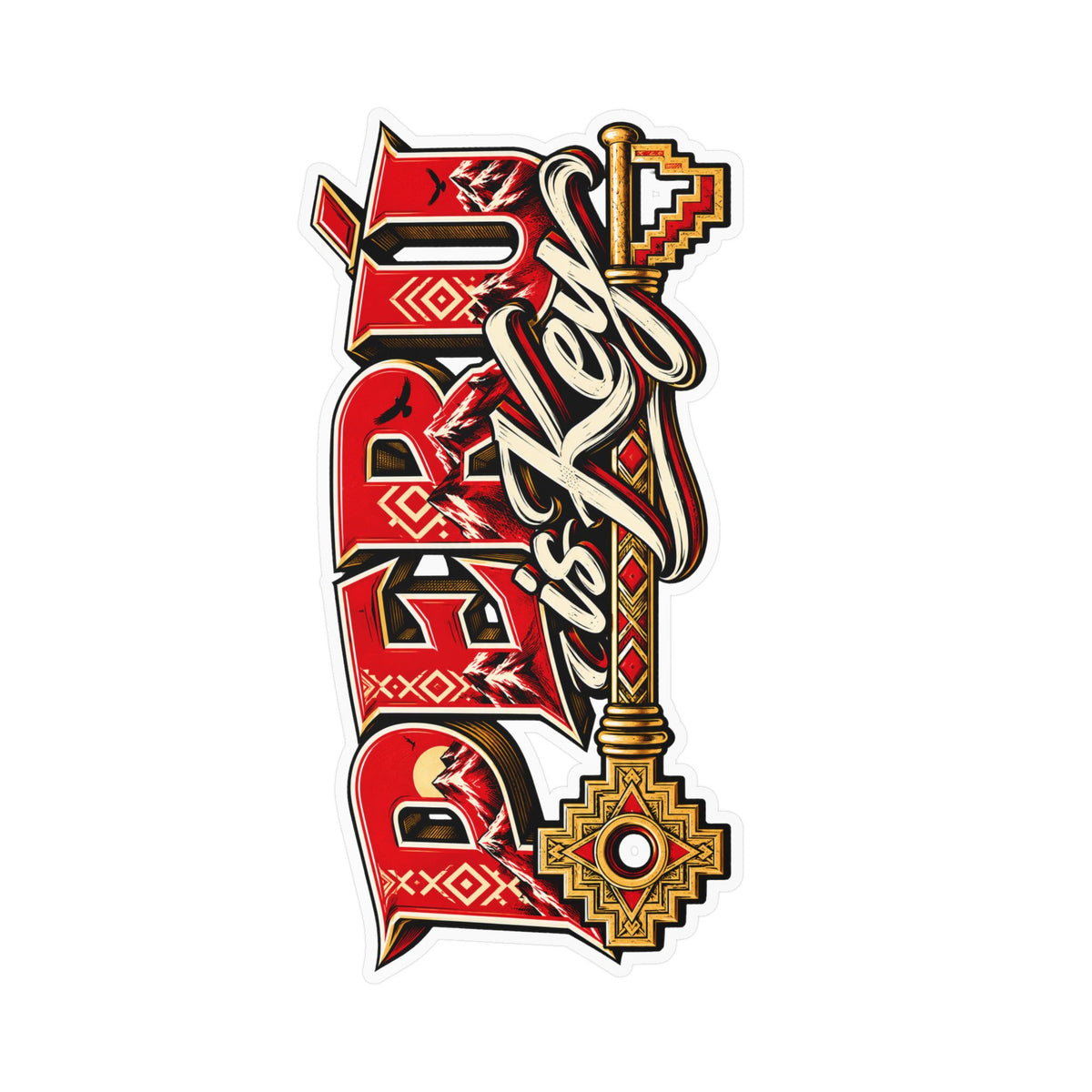 Best Peru is Key Sticker - Gold Key Andes Vinyl Decal