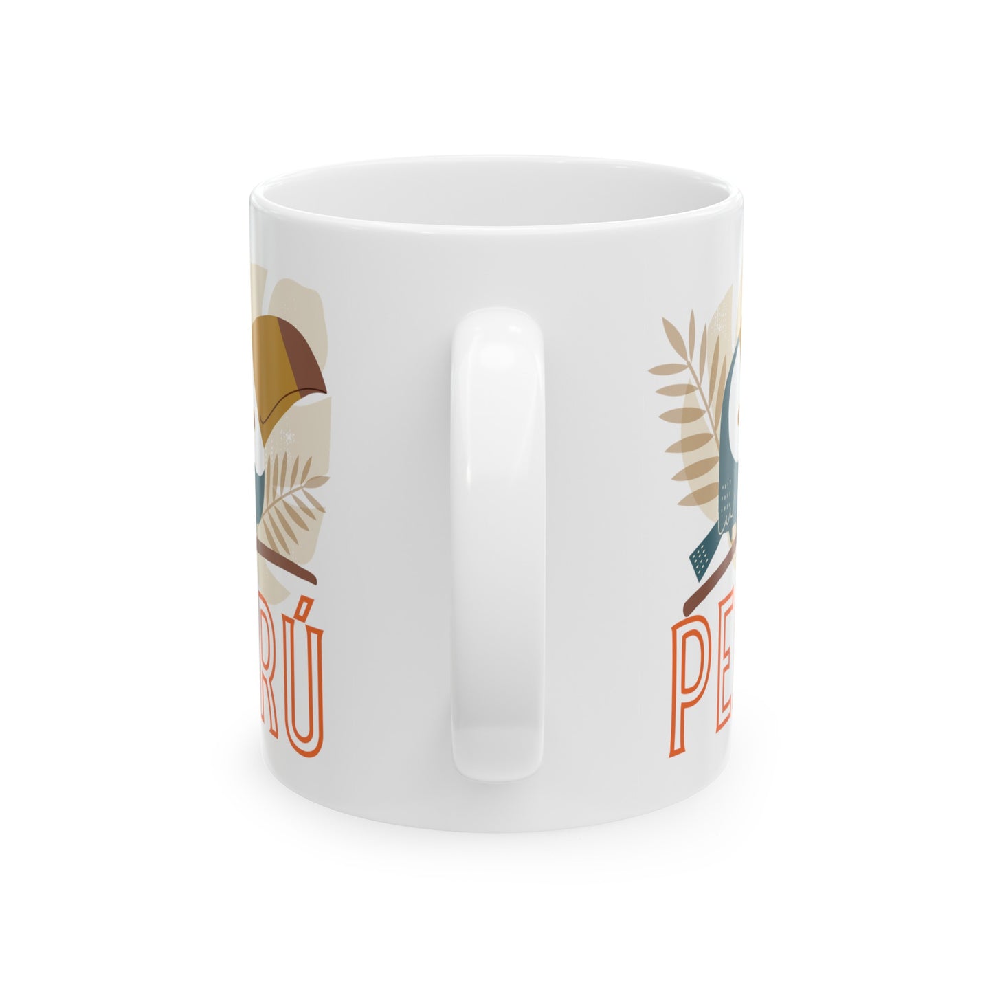 Best Peruvian Ceramic Coffee Mug, (11oz, 15oz) "Peruvian Jungle"